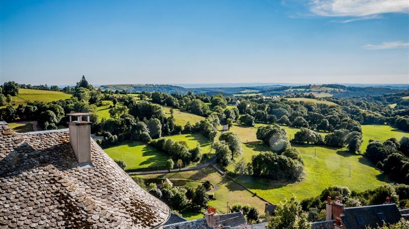 Vue sur le village Laguiole - Clos de Banes