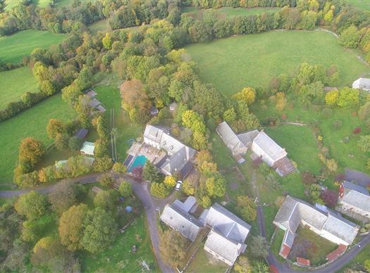 Vue aérienne du camping Clos de Banes