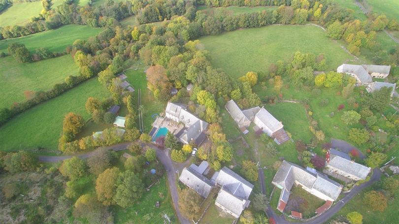 Vue aérienne du camping Clos de Banes
